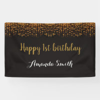 Bonne 1ère bannière anniversaire. Parties scintill