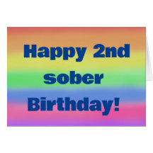 Bonne 2e carte d'anniversaire sobre