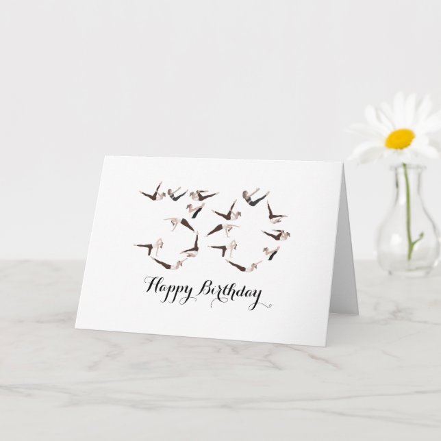 Bonne 30e carte Pilates Anniversaire (Petite plante)