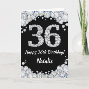 Bonne 36e anniversaire Carte de Parties scintillan