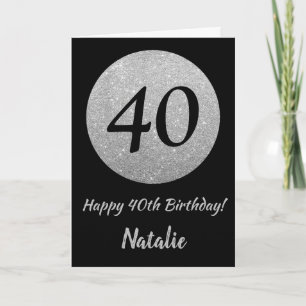 Bonne 40e anniversaire Carte de Parties scintillan