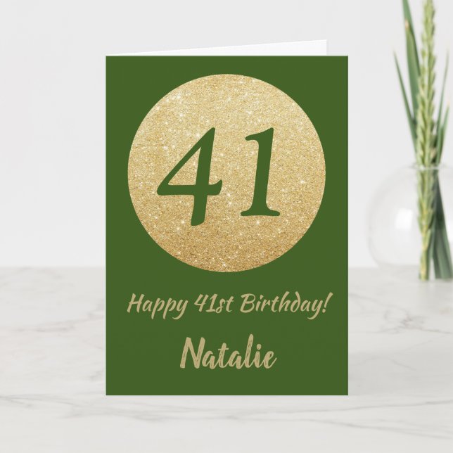 Bonne 41e anniversaire Carte de Parties scintillan (Devant)