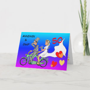 Bonne 50e année de Mariage buste. Carte de voeux