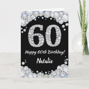 Bonne 60e Anniversaire Carte de Parties scintillan