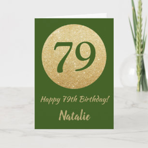 Bonne 79e anniversaire Carte de Parties scintillan
