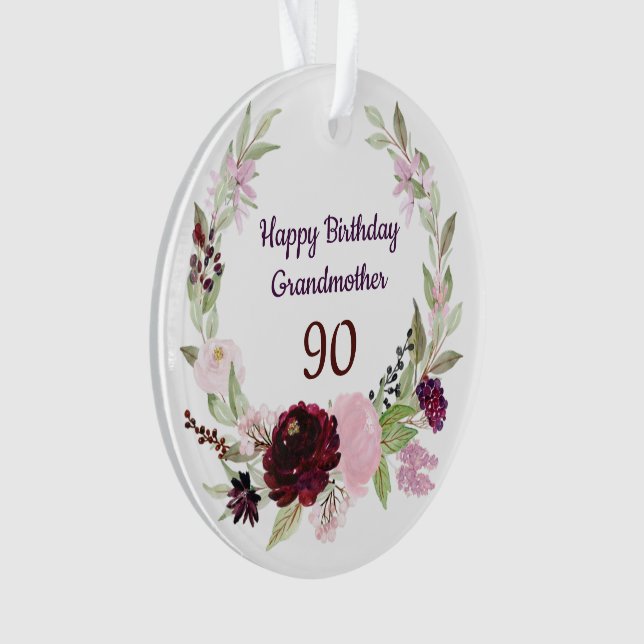Bonne 90e anniversaire grand-mère (devant)