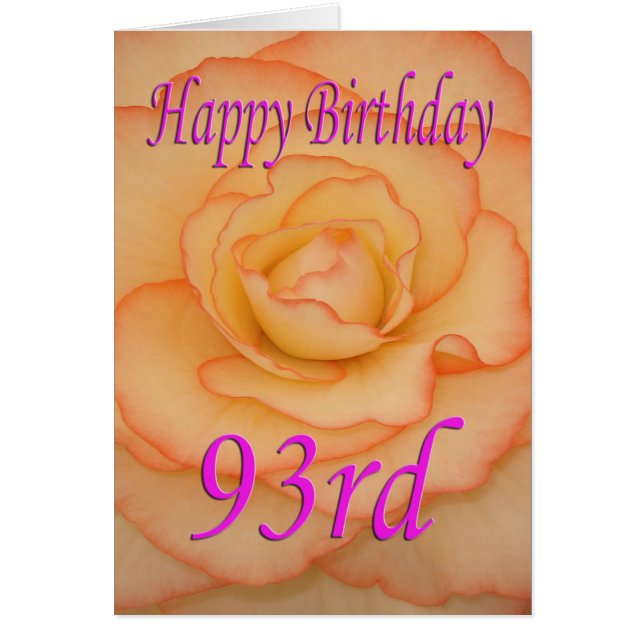 Bonne 93ème Fleur d'anniversaire (Devant)