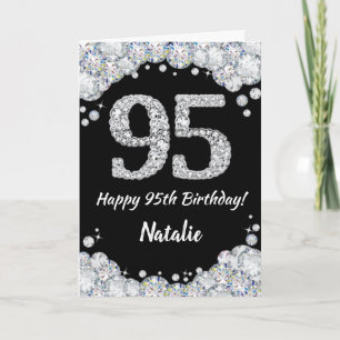 Bonne 95e anniversaire Carte de Parties scintillan