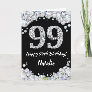 Bonne 99e anniversaire Carte Parties scintillant n