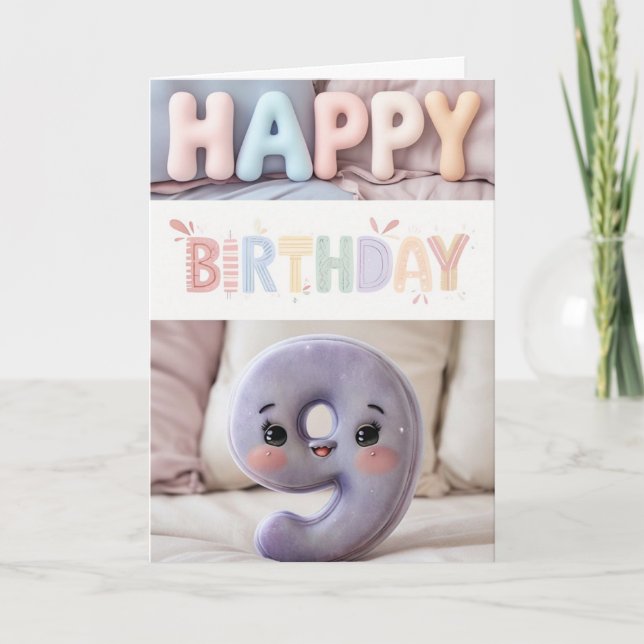 Bonne 9e carte d'anniversaire (Devant)