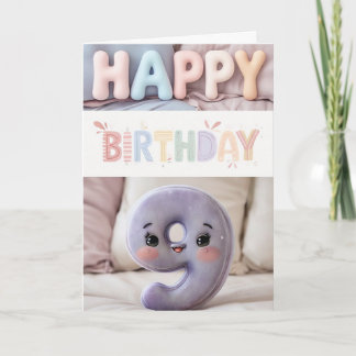Bonne 9e carte d'anniversaire