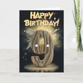 Bonne 9e carte d'anniversaire