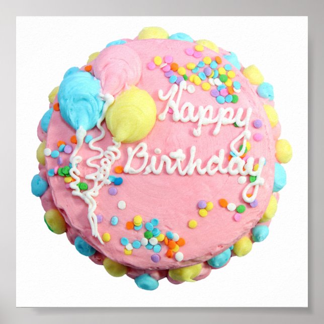 Bonne affiche de gâteau d'anniversaire (Devant)