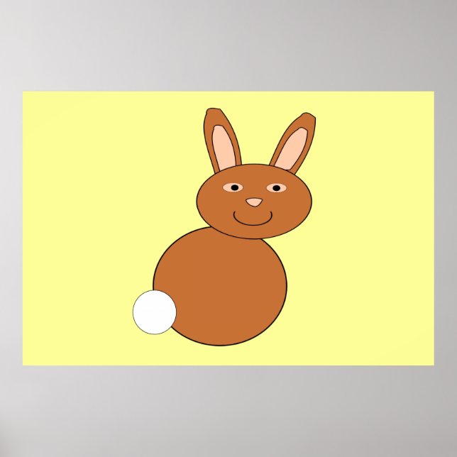 Bonne affiche de lapin de Pâques (Devant)