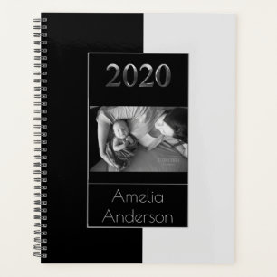 Bonne année 2020 Noir et gris argenté Elégant