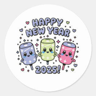 Bonne année autocollants