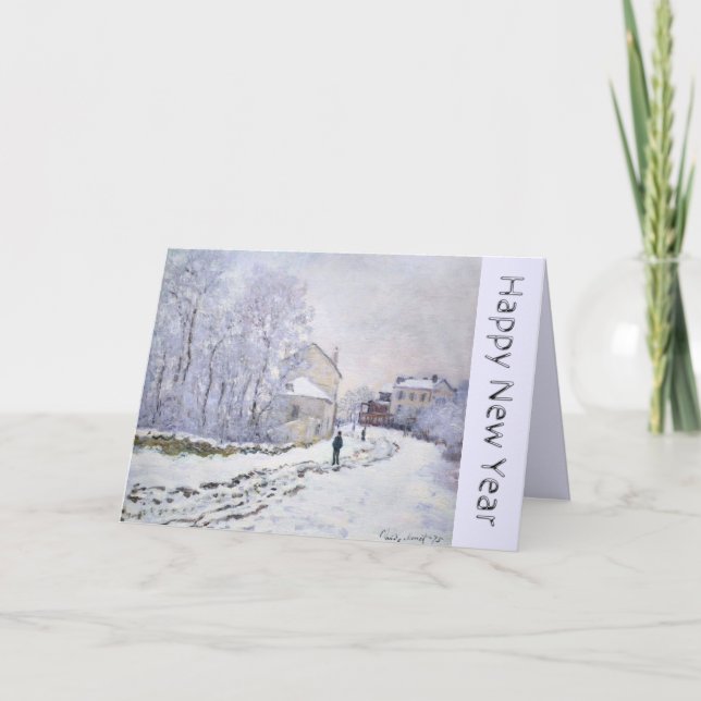 Bonne année avec carte de voeux Claude Monet (Devant)