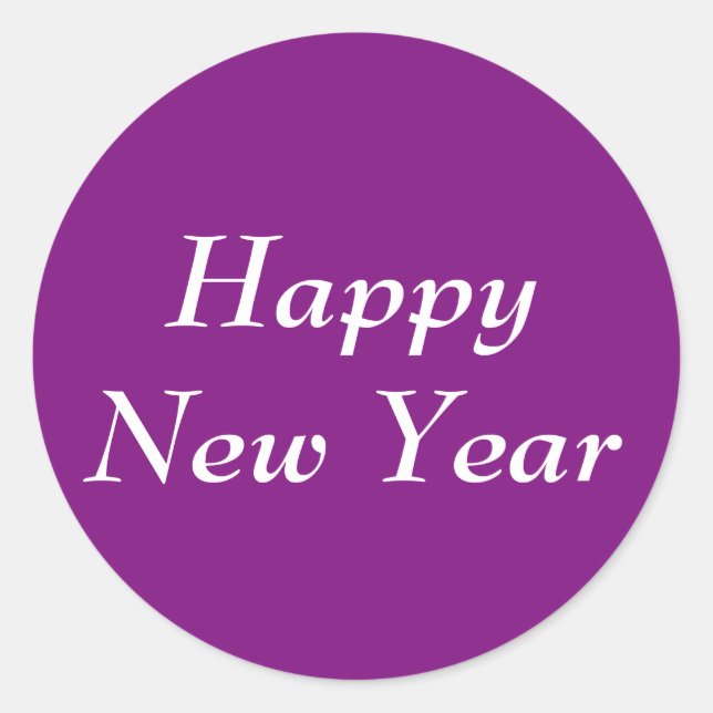 Bonne année Bernhard Purple Sticker par Janz (Devant)