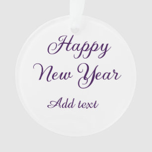 Bonne année calligraphie violette simple minimalis