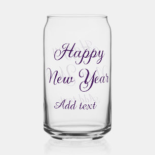 Bonne année calligraphie violette simple minimalis