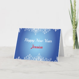 Bonne année Carte de vacances pliée