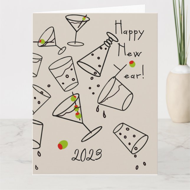 Bonne année ! Carte de voeux (Devant)