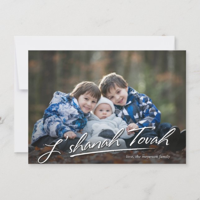 BONNE ANNÉE | CARTE DE VOEUX PHOTO MANUSCRITE (Devant)