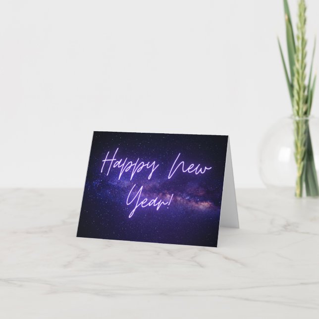 Bonne année Carte de voeux pliée (Devant)