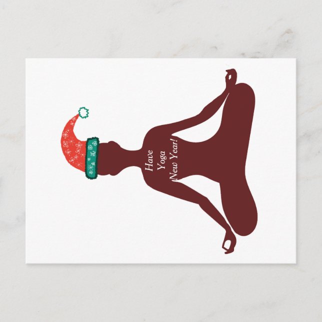 Bonne année Carte photo Yoga (Devant)
