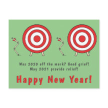 Bonne année Carte postale Funny Nouvel An 2021 Art