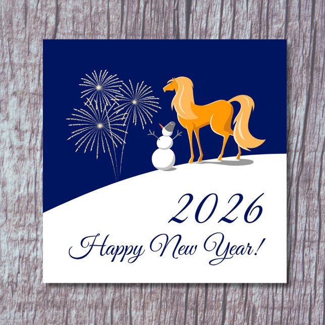 Bonne année chinoise de la carte Fire Horse 2026 (Créateur téléchargé)