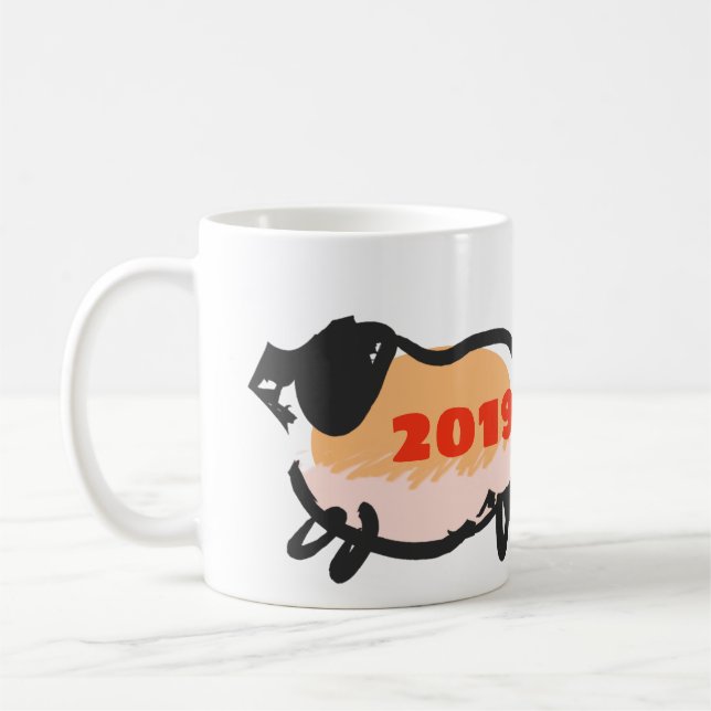 Bonne année chinoise de la Mug blanche 2019 (Gauche)