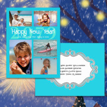 Bonne année Cinq photo Carte postale Fête