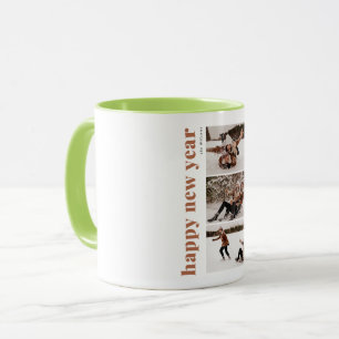 Bonne année Couple qui profite de la tasse d'hiver
