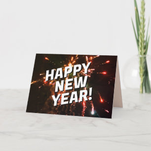 Bonne année Fireworks Arrière - plan 2024 Carte