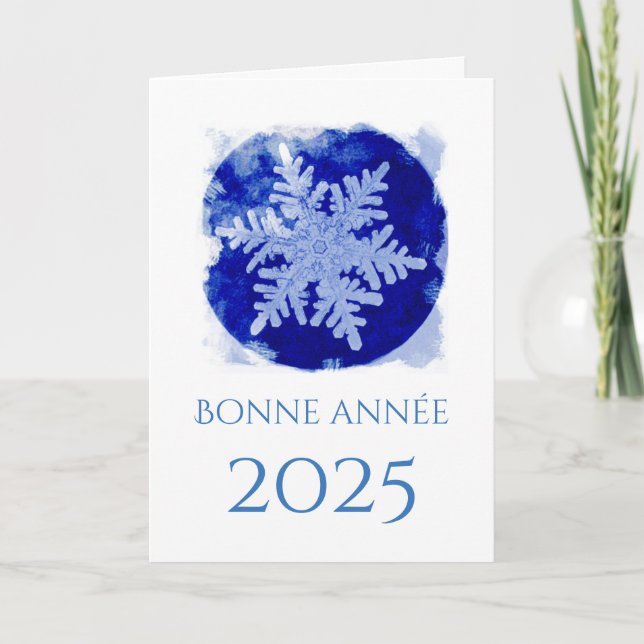 Bonne Annee - Flocon de neige - Carte de vacances  (Devant)