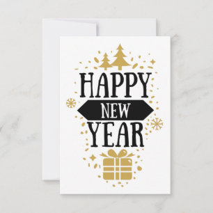 Bonne année // Fun Nouvel An Carte blanche