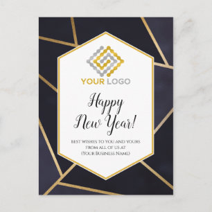 Bonne année Géométrique Logo Affaires Carte postal