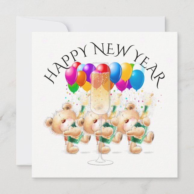 Bonne année / Invitation de fête (Devant)