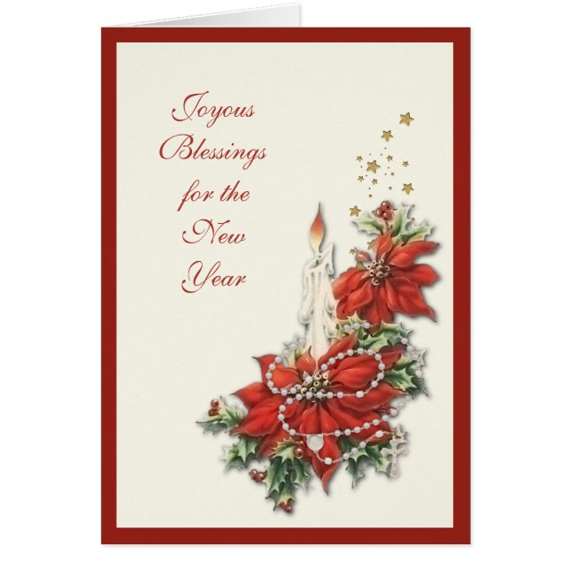 Bonne année Jésus Religieux Rosaire Écriture (Devant)