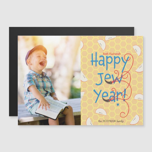 Bonne année juive Rosh Hashanah Carte photo (Devant / Derrière)