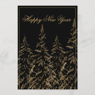 Bonne année Parties scintillant or Elégante carte