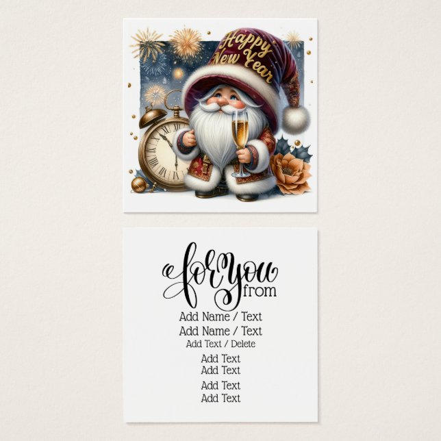 Bonne année ! Série Gnome (Devant & derrière)