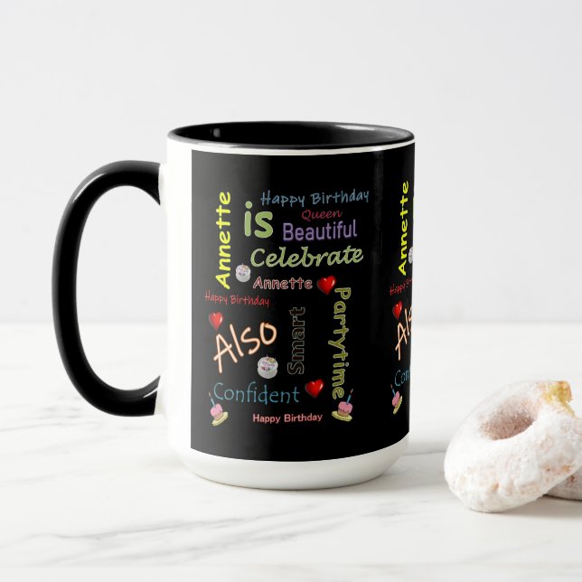 Bonne Annette de Mug Anniversaire (Avec donut)