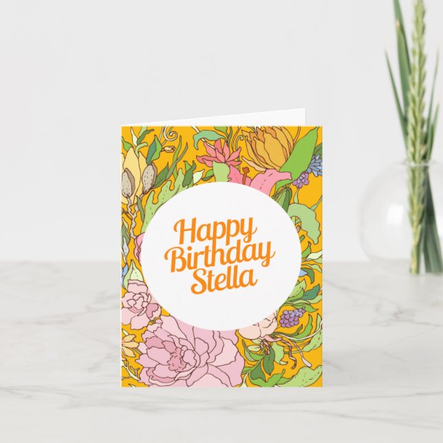 Bonne Anniversaire Stella | Carte d'anniversaire f (Devant)