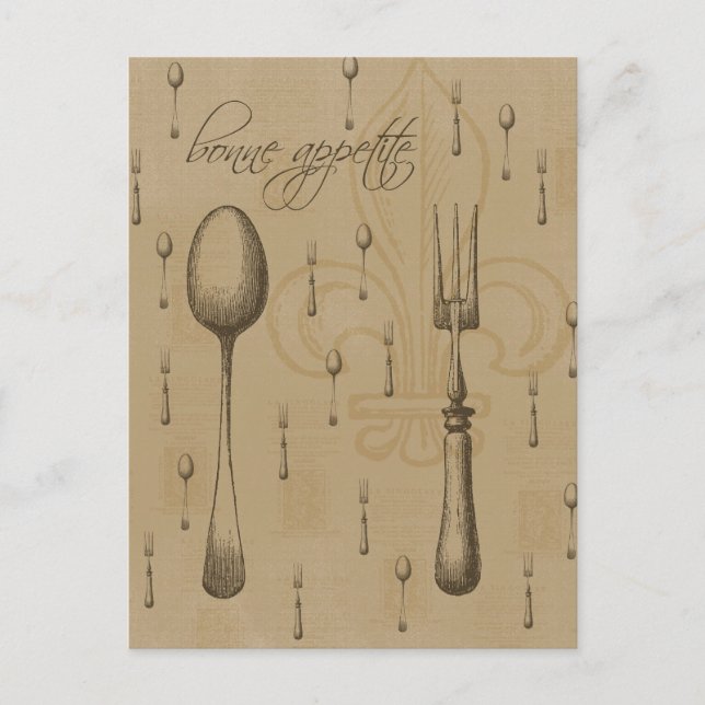 Bonne Appetit Postkarte (Vorderseite)