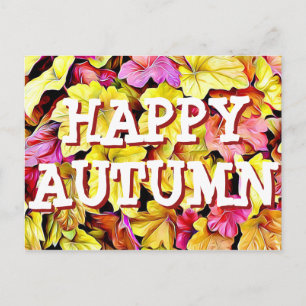 Bonne automne Feuilles d'automne Carte postale