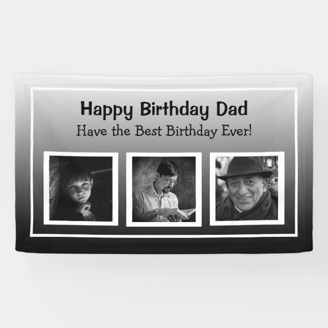 Bonne bannière d'anniversaire avec l'âge de la pho (Horizontal)