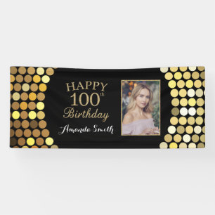 Bonne bannière du 100e anniversaire. Photo Partie
