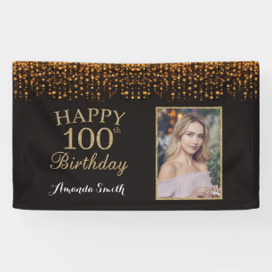 Bonne bannière du 100e anniversaire. Photo Parties